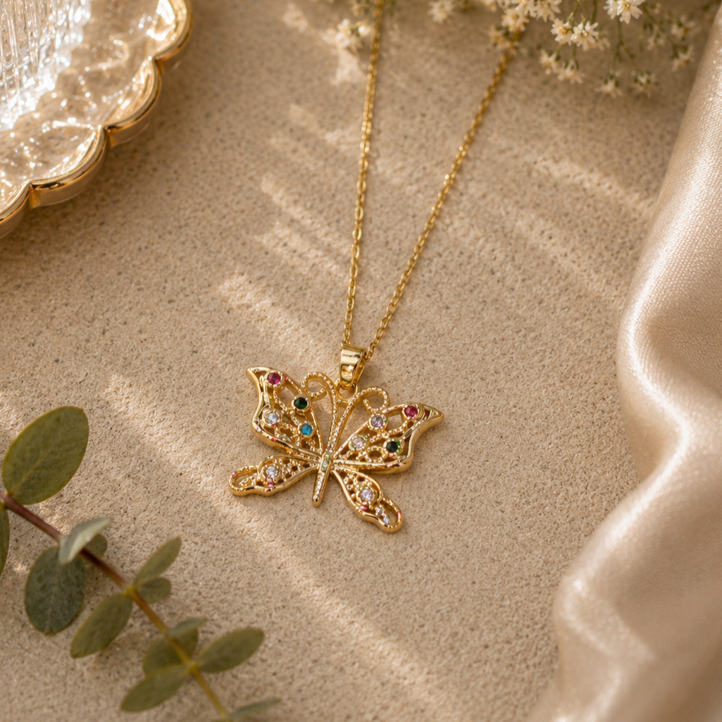 collier papillon 