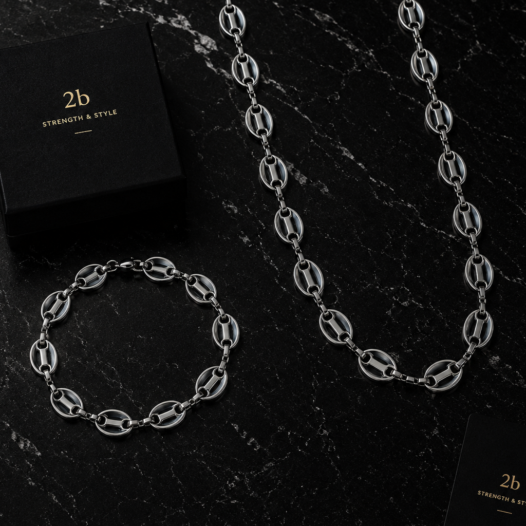 collier et bracelet grain de café 3